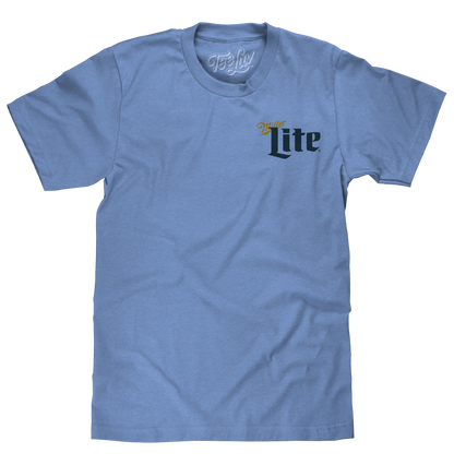 Miller Lite Milwaukee Wisconsin Mens T Shirt Officially Licensed Blue