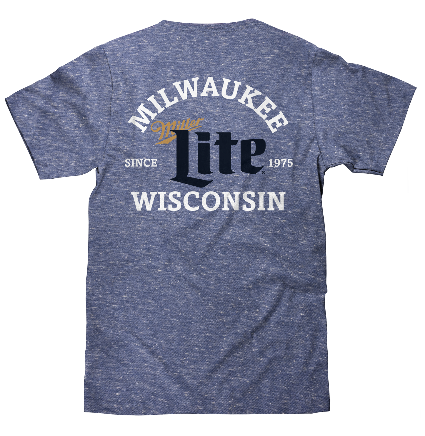 Miller Lite Milwaukee Wisconsin Mens T Shirt Officially Licensed Blue