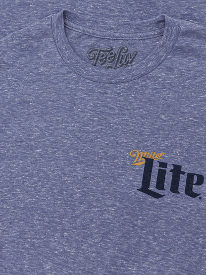 Miller Lite Milwaukee Wisconsin Mens T Shirt Officially Licensed Blue