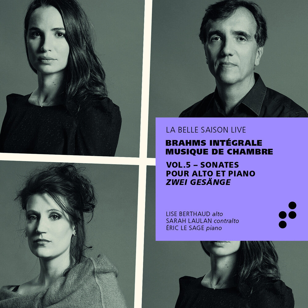 the album cover for Brahms / Sage / Laulan - Integrale Musique Chambre 5