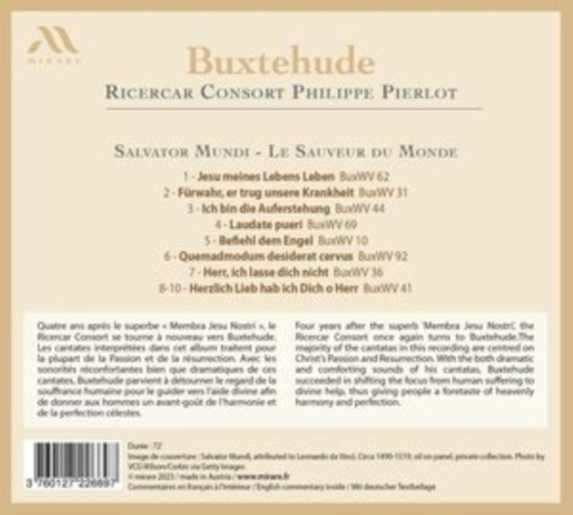 Ricercar Consort; Philippe Pierlot - Buxtehude : Salvator Mundi  Music CD