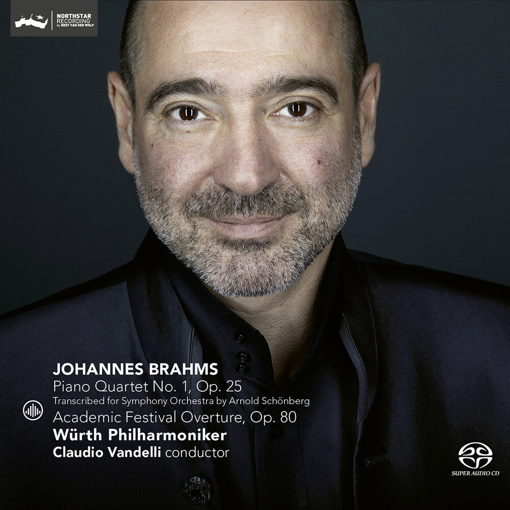 the album cover for Brahms / Wurth Philharmoniker / Vandelli - Piano Quartet 1 Orchestral