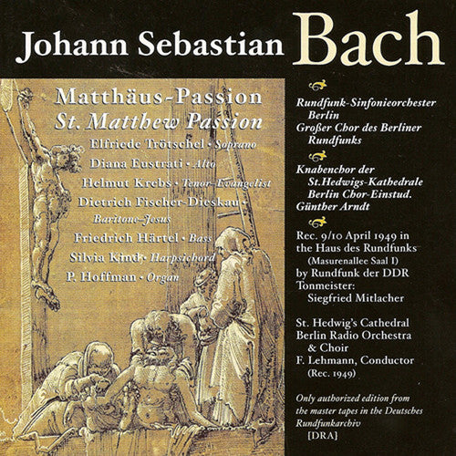 Bach / Fischer-dieskau / Lehmann / Rso Berlin - St Matthew's Passion - Music CD