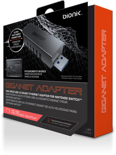 Bionik Bnk-9018 Nsw Giganet Adapter Usb Ethernet B - Bionik Bnk-9018 Nsw Giganet Adapter Usb Ethernet B - Game Accessories