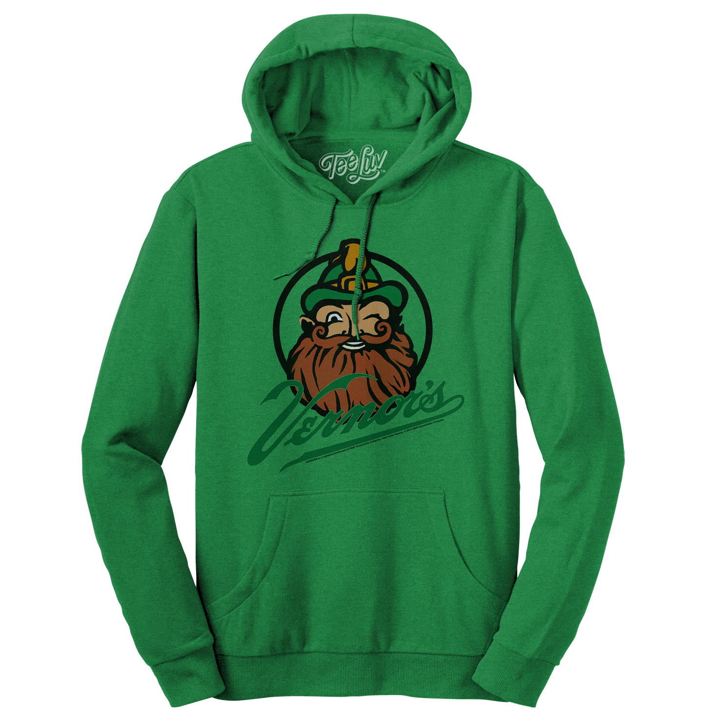 Vernor's Ginger Ale Woody Gnome Hooded Sweatshirt Hoodie Officially Licensed - Kelly Green