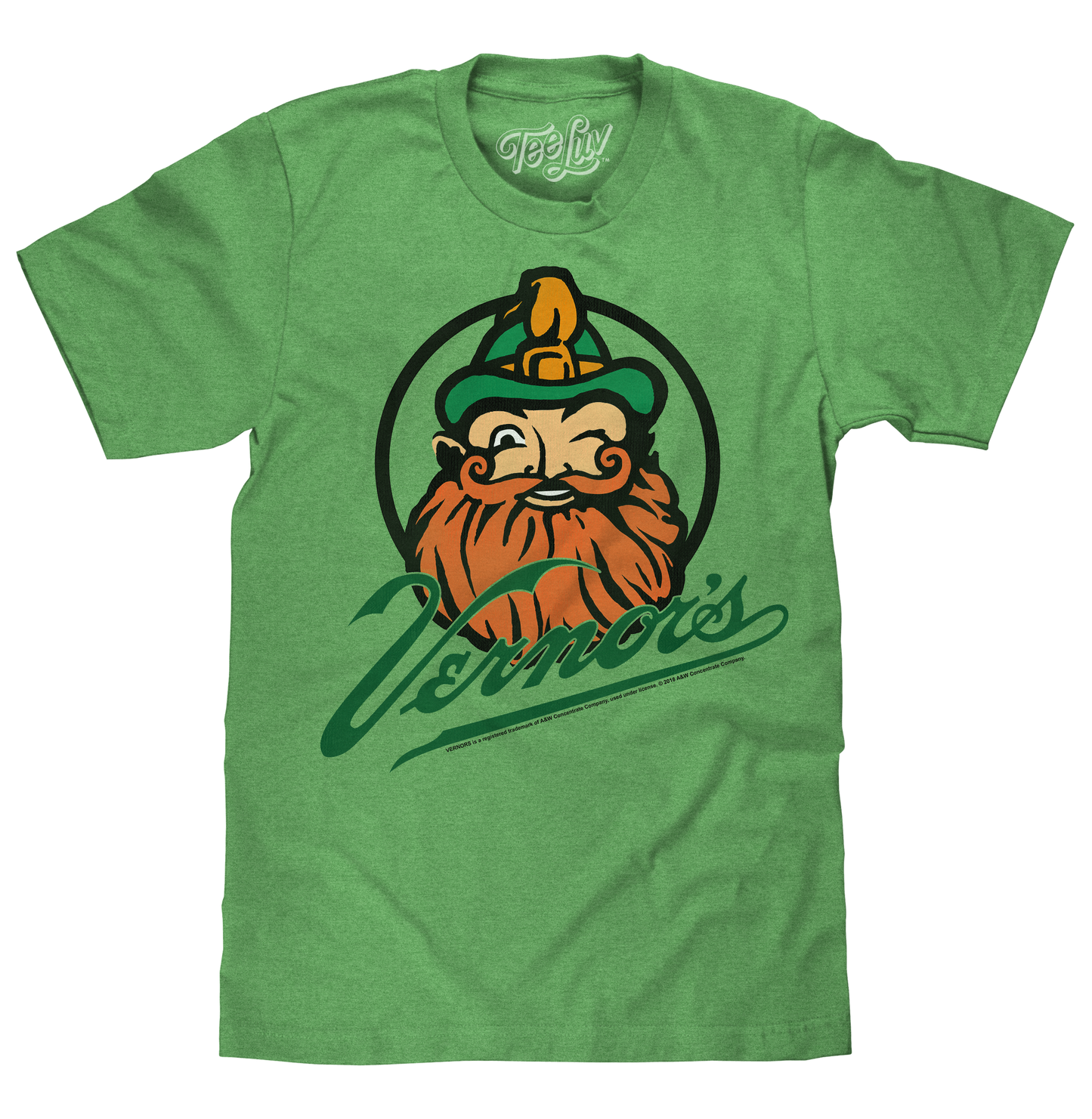 Vernor's Gnome Logo Mens T Shirt Officially Licensed Green
