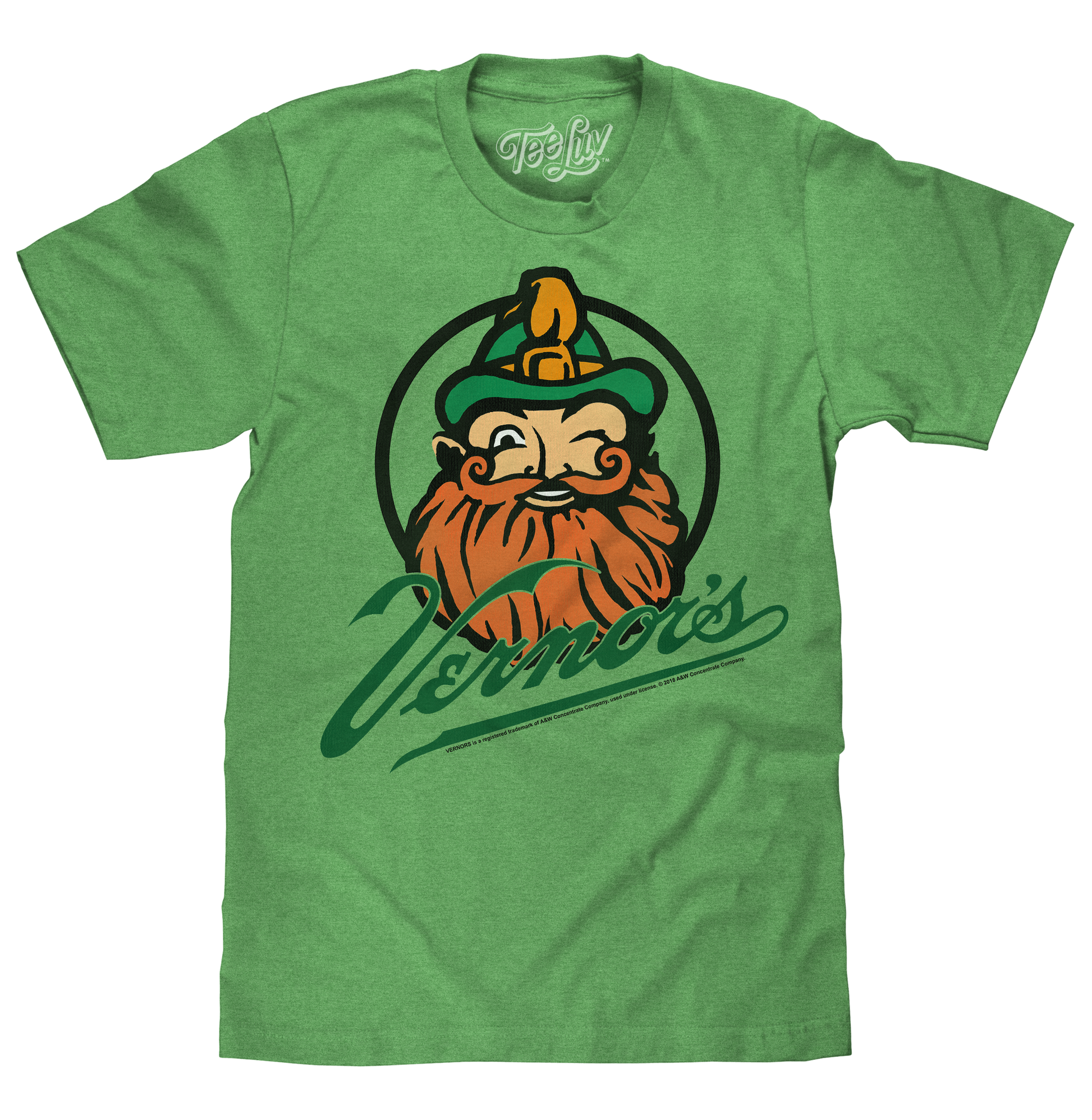 Vernor's Gnome Logo Mens T Shirt Officially Licensed Green
