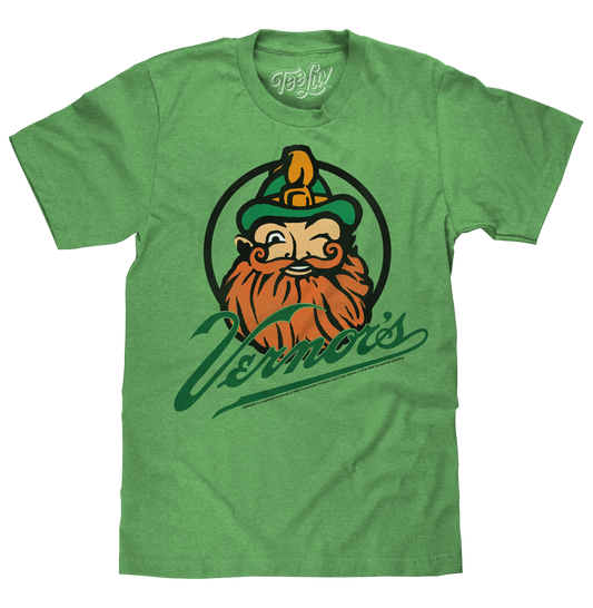 Vernor's Gnome Logo Mens T Shirt Officially Licensed Green