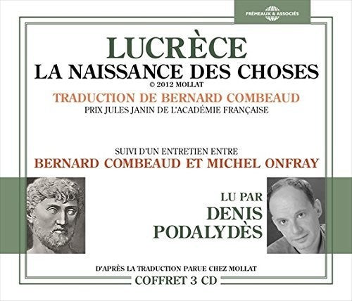 the album cover for Michel Onfray - Lucrece la Naissance Des Choses Suivi D'un