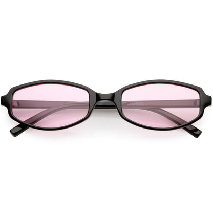 Retro Small Rectangle Color Toned Lens Sunglasses C751