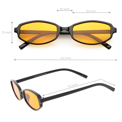 Retro Small Rectangle Color Toned Lens Sunglasses C751