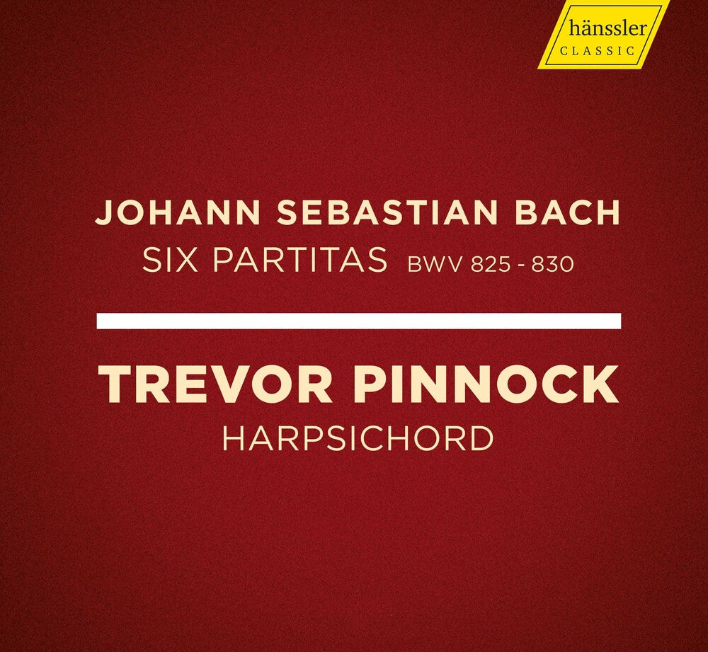 the album cover for J Bach S / Pinnock - Six Partitas 825-830