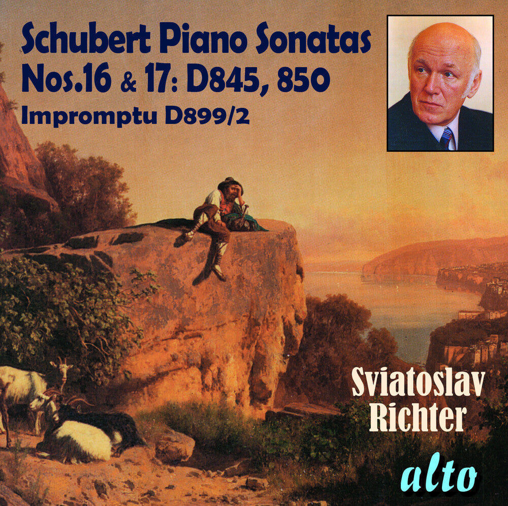 the album cover for Sviatoslav Richter - Schubert: Piano Sonatas Nos. 16 & 17, Impromptu No. 2