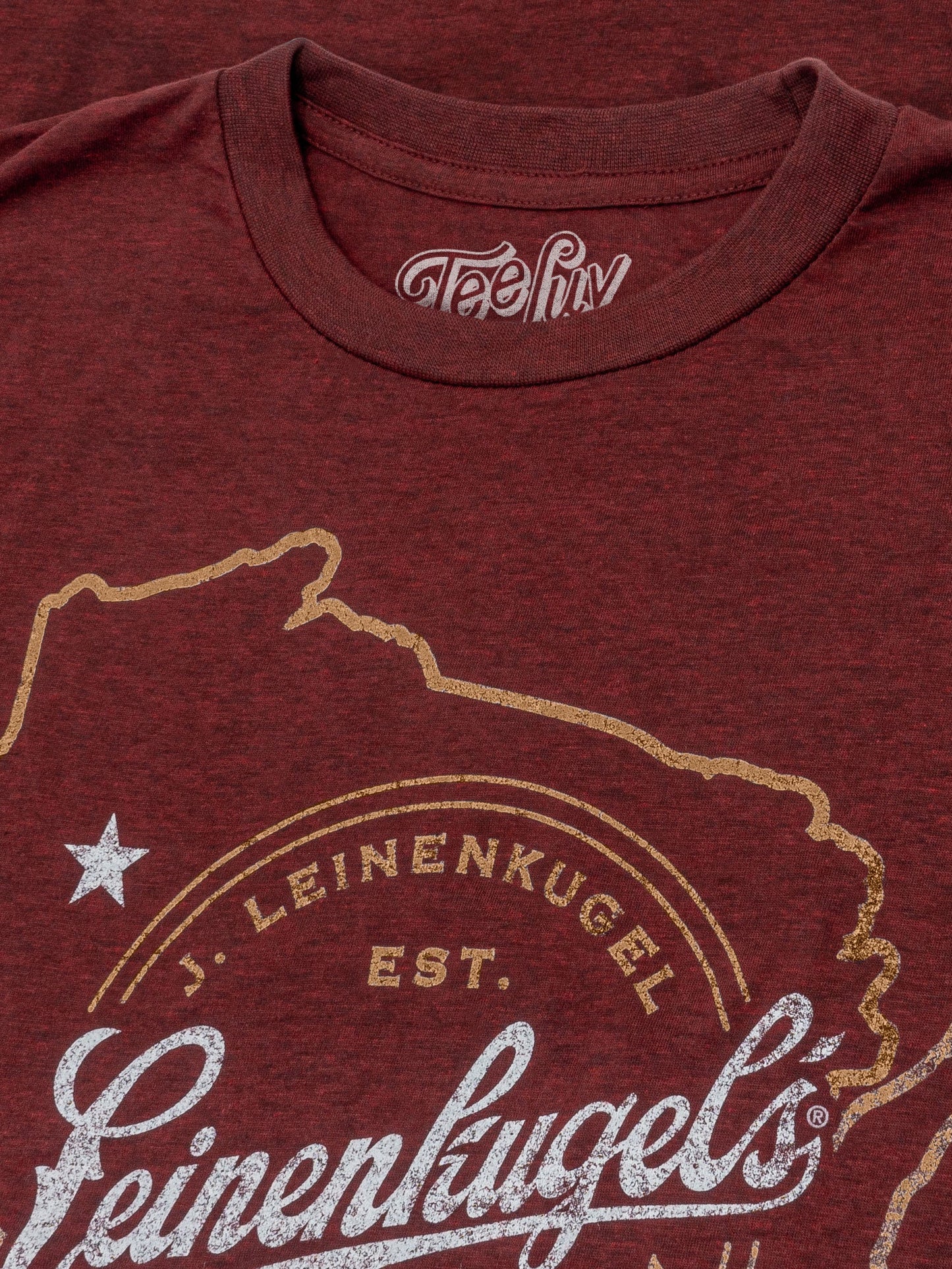 Leinenkugel's Wisconsin Mens T Shirt Officially Licensed Red