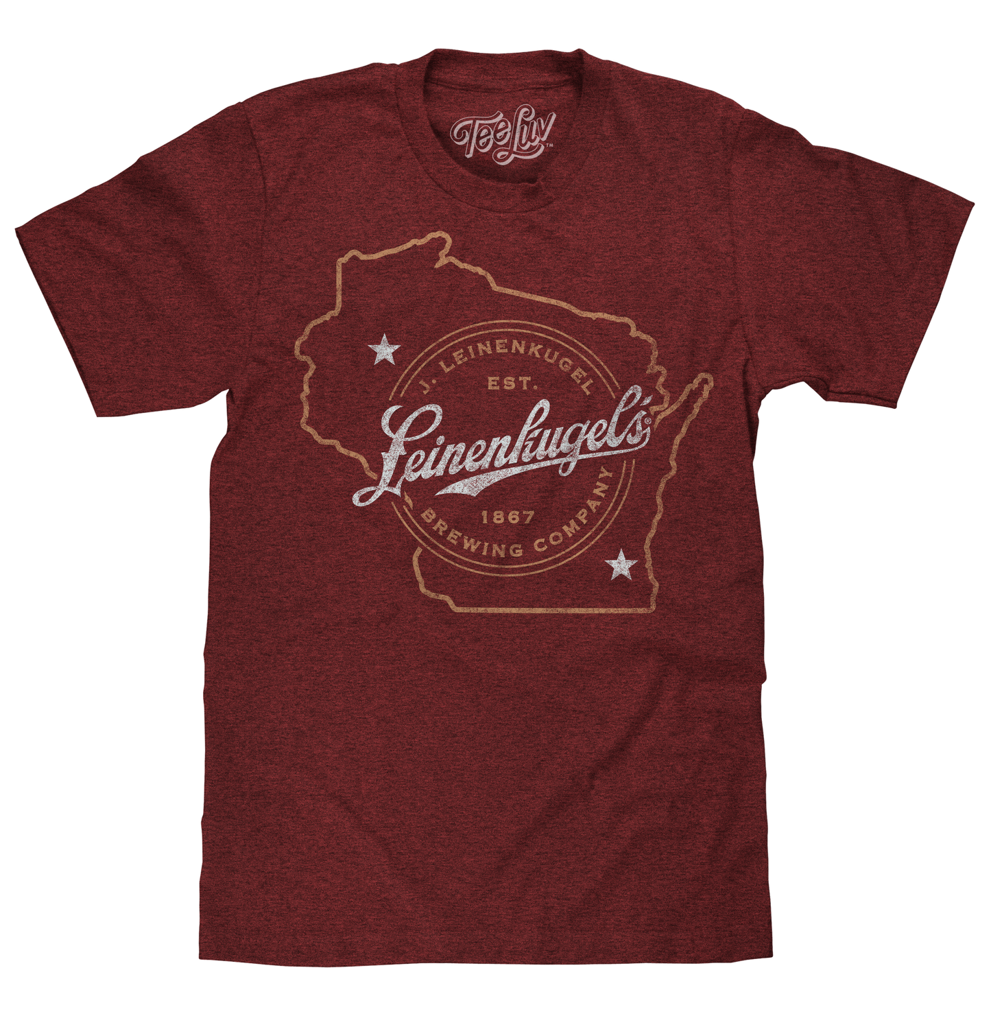 Leinenkugel's Wisconsin Mens T Shirt Officially Licensed Red