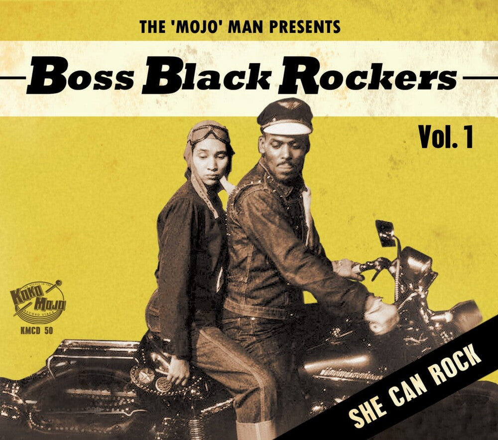 the album cover for Boss Black Rockers 1 She Can Rock / Various - Boss Black Rockers 1: She Can Rock (Various Artists)