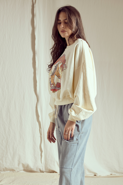 Willie Nelson Wild West Womens Sweatshirt