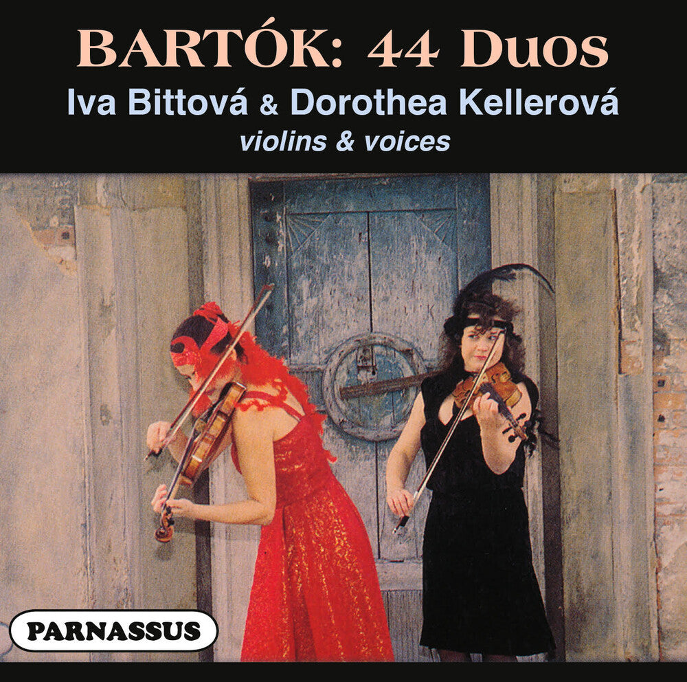 the album cover for Iva Bittova / Kellerova,Dorothea - Bartok: 44 Duos For Violins And Voices