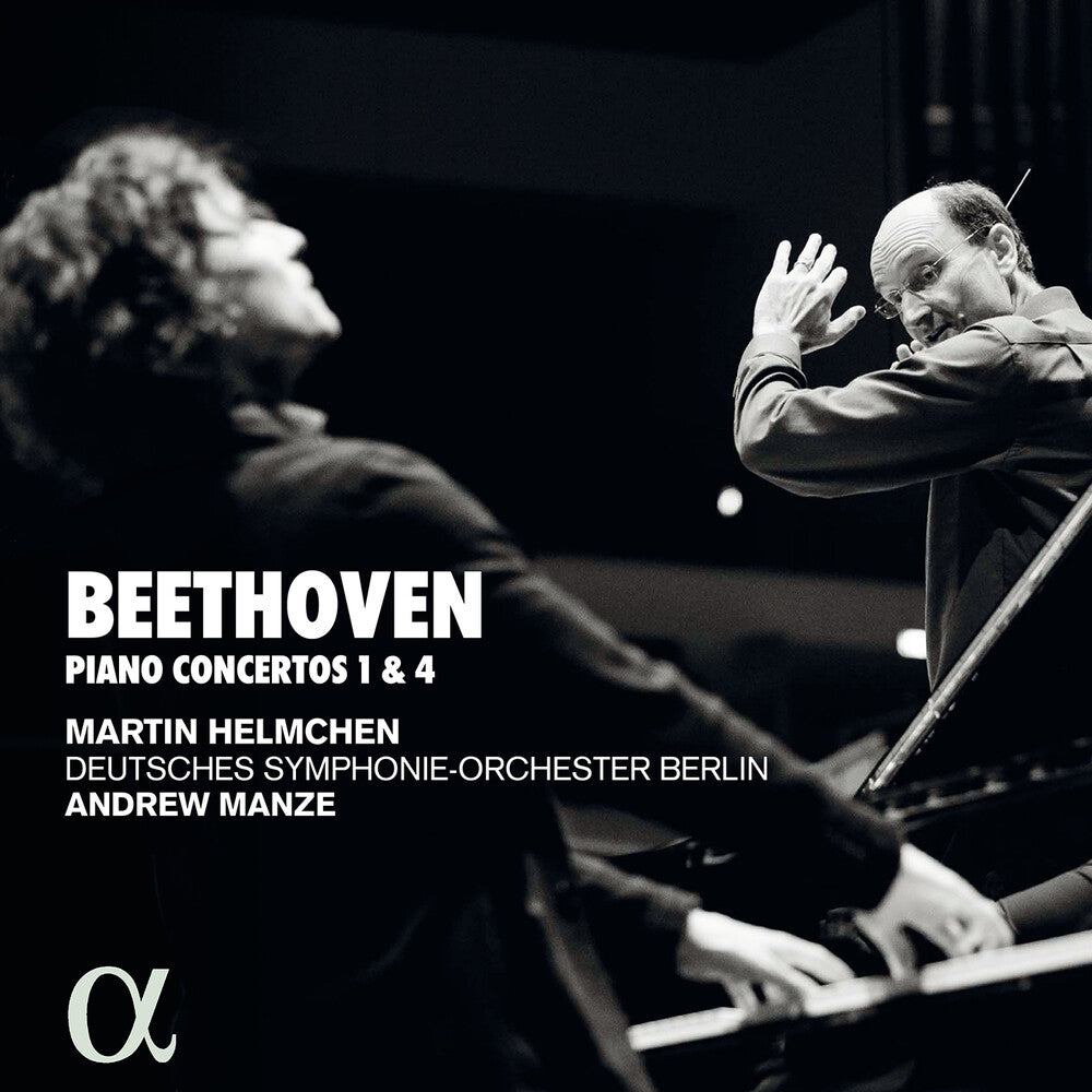 the album cover for Beethoven / Manze - Pianos Concertos 1 & 4