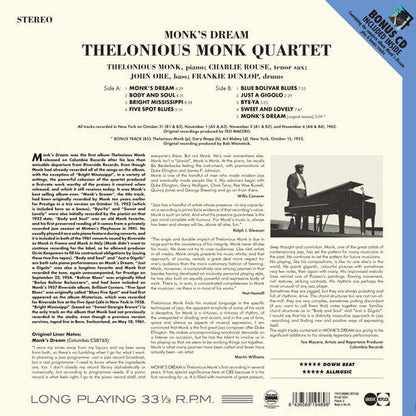 Thelonious Monk - Monk's Dream [Limited 180-Gram Vinyl With Bonus Tracks & Bonus CD] Vinyl Record