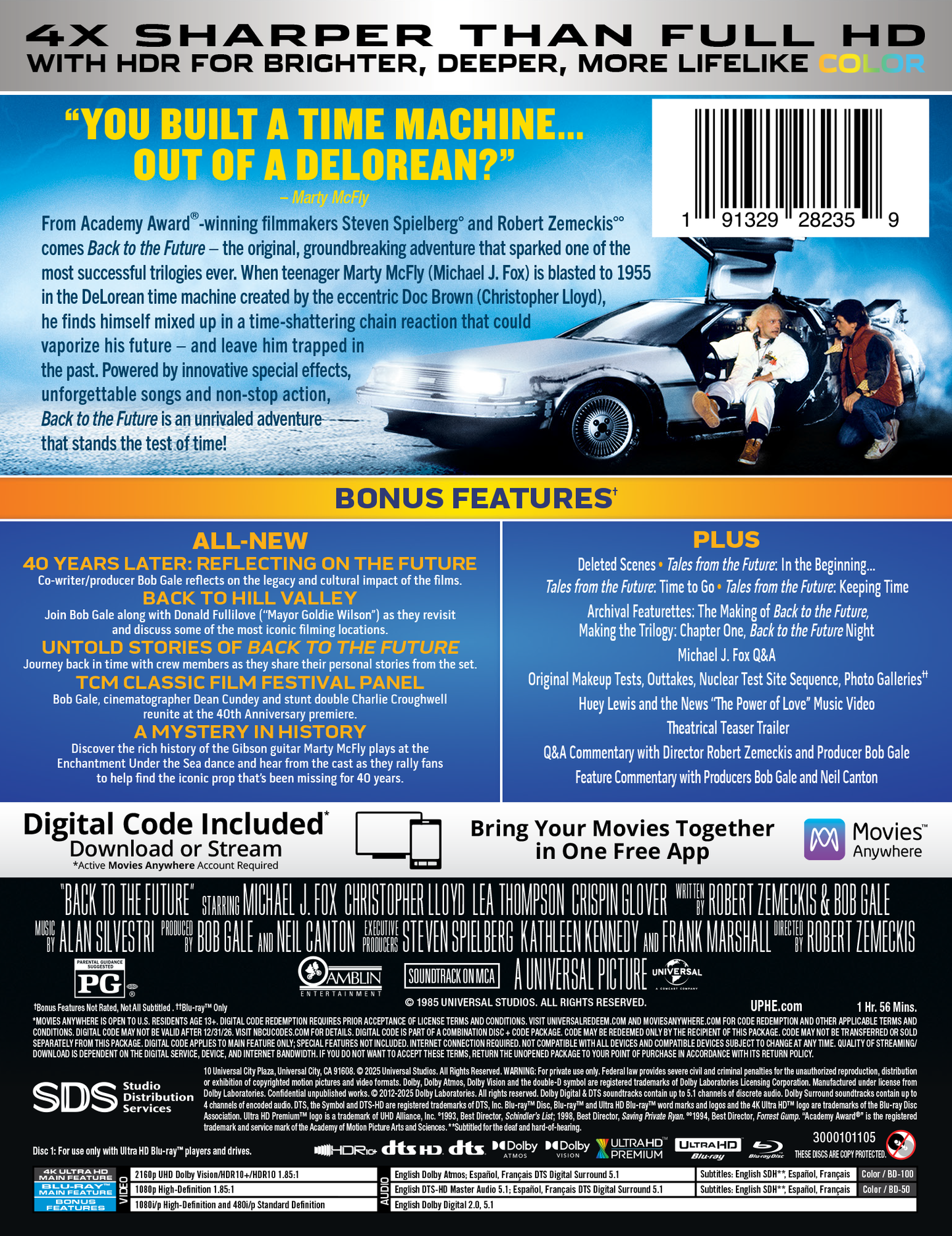 Back to the Future Limited Edition Steelbook (4K Ultra HD + Blu-ray™ + Digital Code) [TEMPORARILY PRE-SOLD OUT: Expected Availability October 14, 2025!]