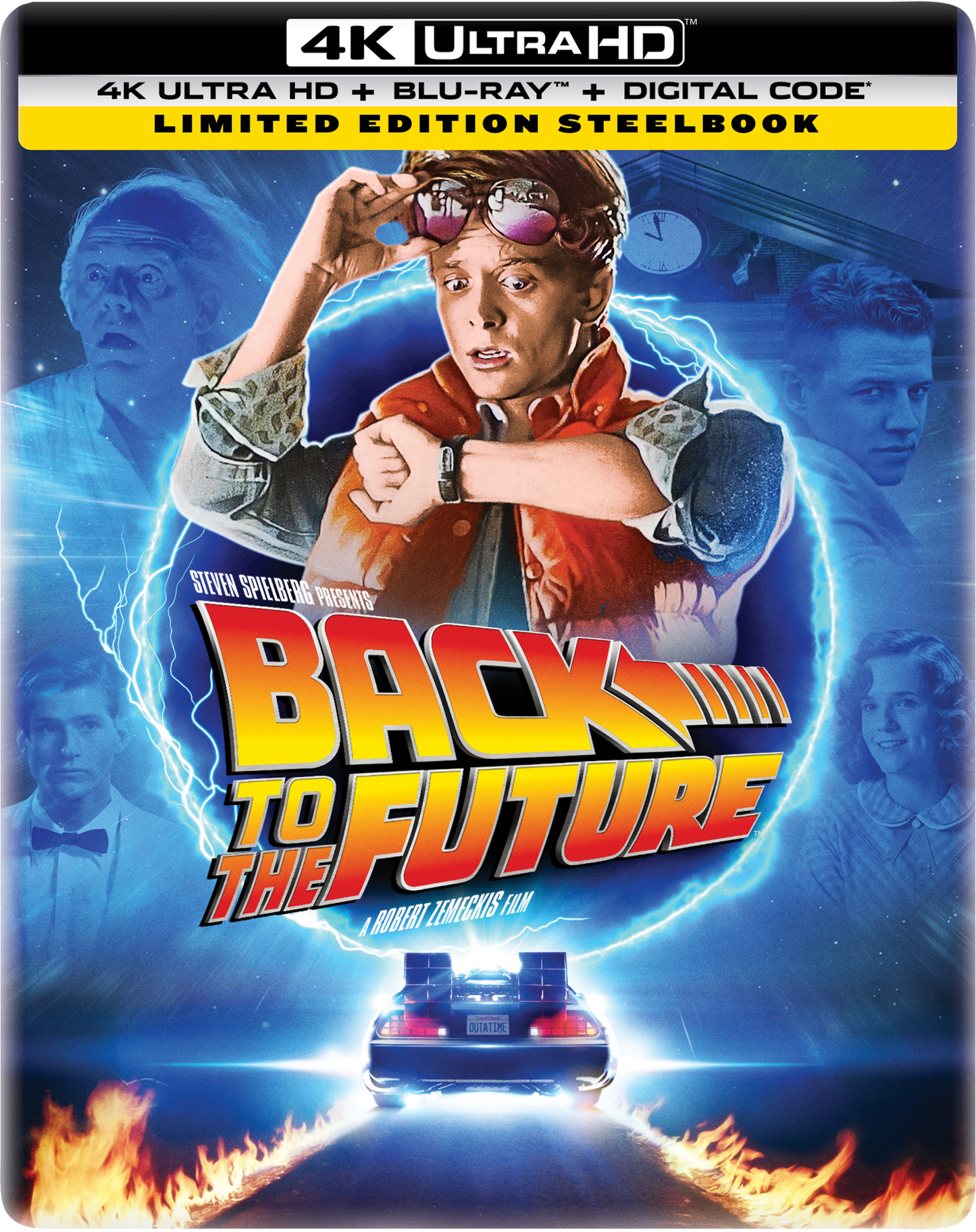 Back to the Future Limited Edition Steelbook (4K Ultra HD + Blu-ray™ + Digital Code) [TEMPORARILY PRE-SOLD OUT: Expected Availability October 14, 2025!]