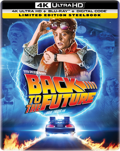 Back to the Future Limited Edition Steelbook (4K Ultra HD + Blu-ray™ + Digital Code) [TEMPORARILY PRE-SOLD OUT: Expected Availability October 14, 2025!]
