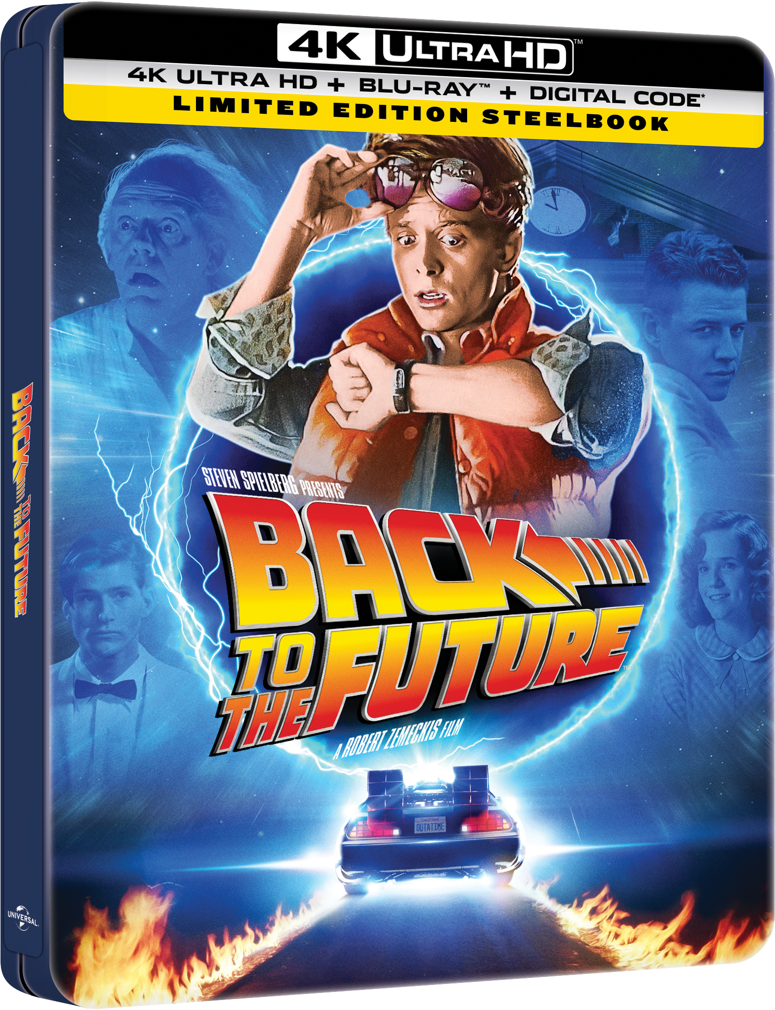 Back to the Future Limited Edition Steelbook (4K Ultra HD + Blu-ray™ + Digital Code) [TEMPORARILY PRE-SOLD OUT: Expected Availability October 14, 2025!]