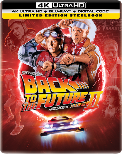 Back to the Future Part II Limited Edition Steelbook (4K Ultra HD + Blu-ray™ + Digital Code) [TEMPORARILY PRE-SOLD OUT: Expected Availability October 14, 2025!]