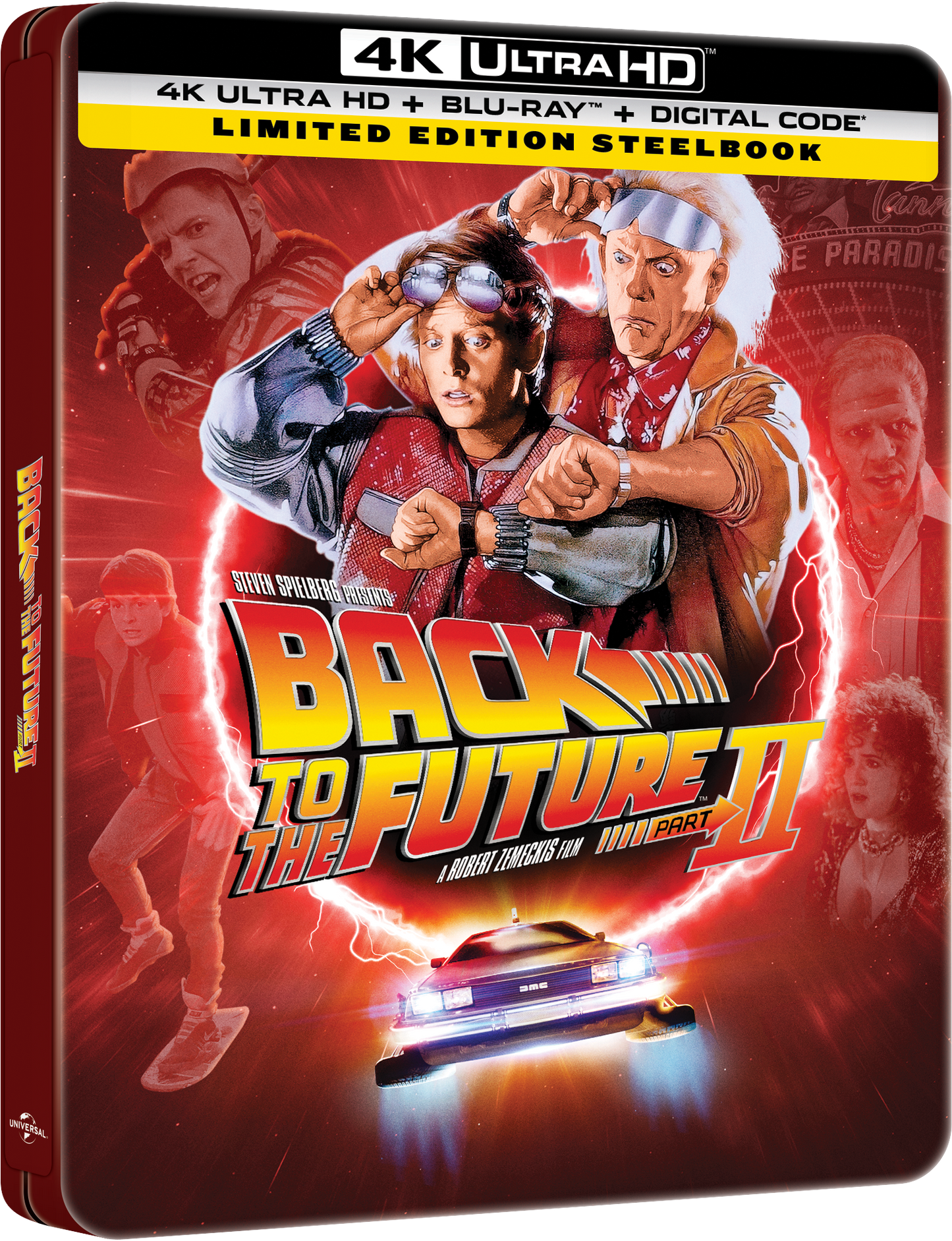 Back to the Future Part II Limited Edition Steelbook (4K Ultra HD + Blu-ray™ + Digital Code) [TEMPORARILY PRE-SOLD OUT: Expected Availability October 14, 2025!]