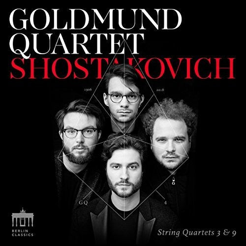 the album cover for Shostakovich / Goldmund Quartet - String Quartets 3 & 9