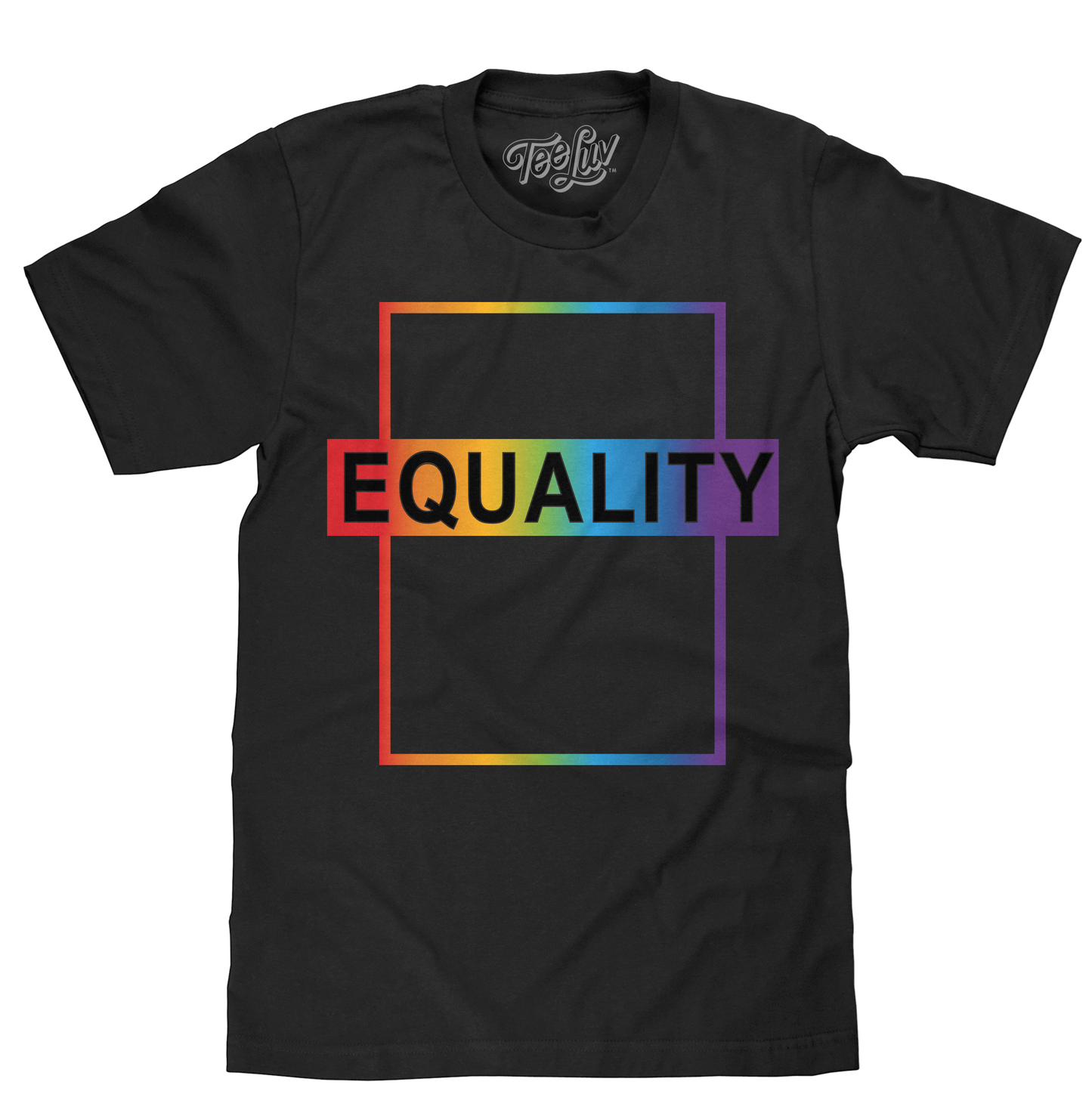 Equality Rainbow Mens T Shirt Officially Licensed Black