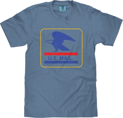 Tee Luv x Comfort Colors USPS U.S. Mail Eagle Mens T Shirt Officially Licensed Blue Jean