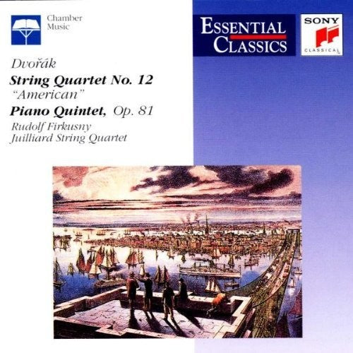 the album cover for Juilliard String Quartet / Carlyss / Mann - String Quartet America