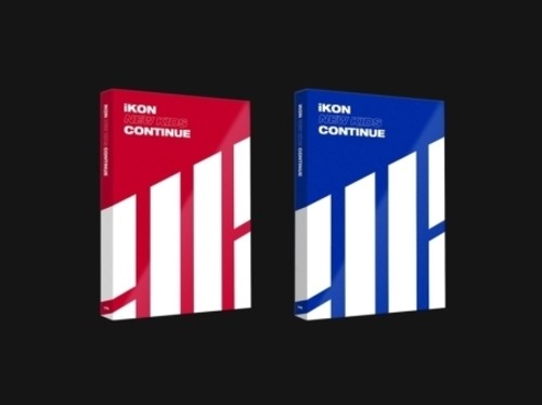 the album cover for Ikon - New Kids: Continue (Red Or Blue Cover)