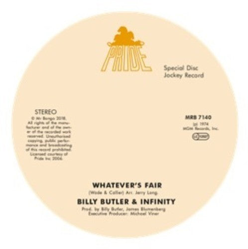 the album cover for Billy Butler & Infinity & Lady Lee - Whatever'S Fair / Simple Things