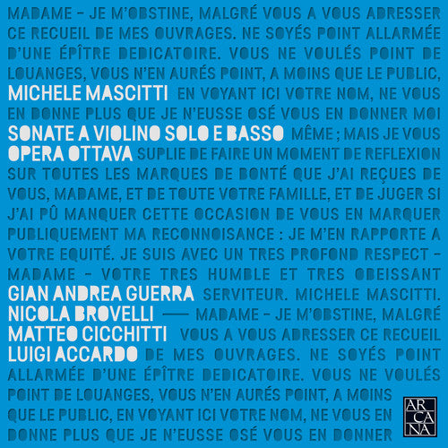 Mascitti - Sonate A Violino Solo E Basso - Music CD
