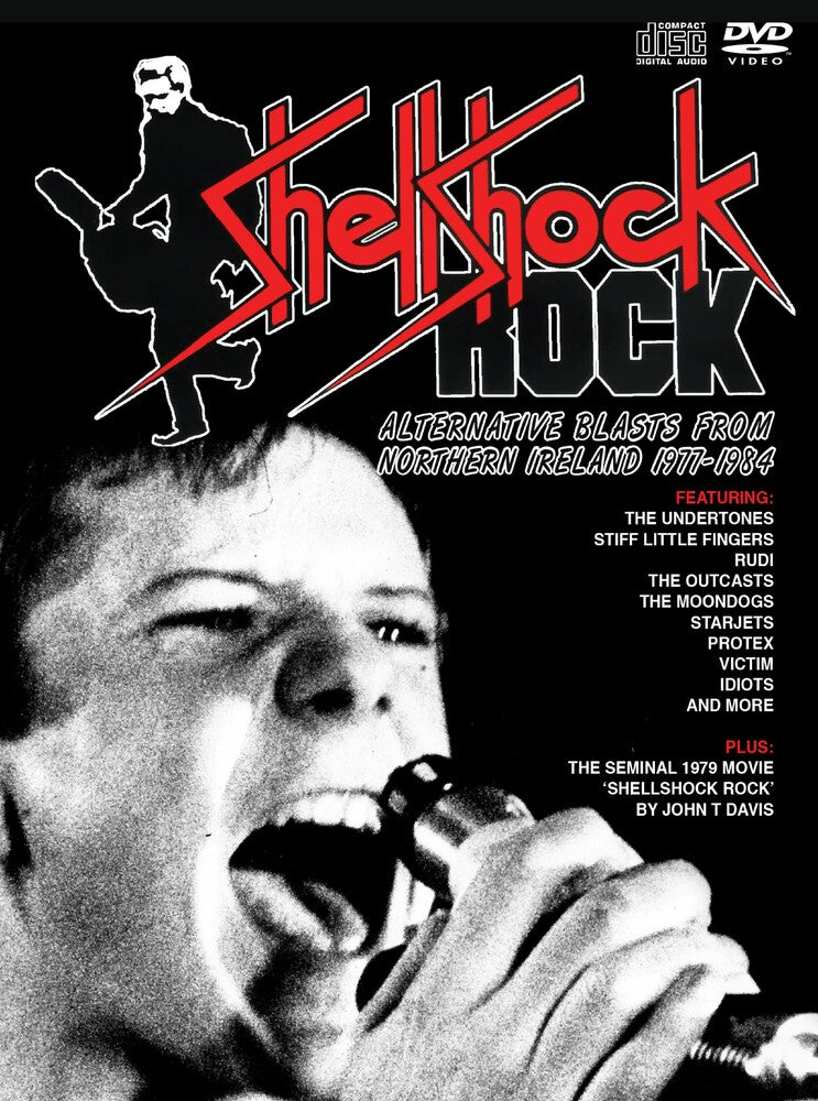 the album cover for Shellshock Rock Alternative Blasts From Northern - Shellshock Rock: Alternative Blasts From Northern Ireland 1977-1984 / Various (3CD + DVD)