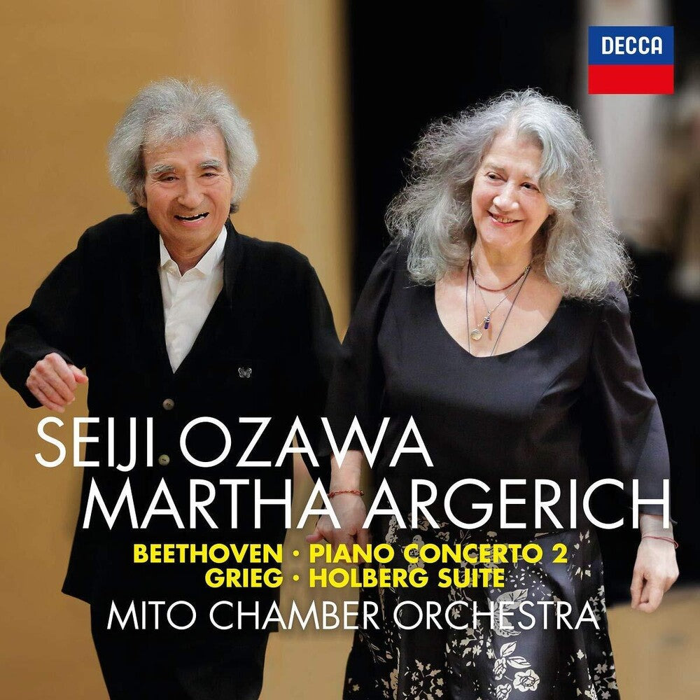 the album cover for Martha Argerich / Ozawa,Seiji / Mito Chamber Orch - Beethoven: Piano Concerto 2 / Grieg: Holberg Suite