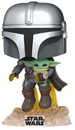 Pop Star Wars - Pop Star Wars Mandalorian Mando Flying With Jet - Collectibles