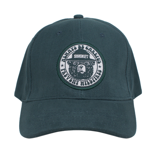 Smokey Bear Prevent Wildfires Hat Officially Licensed - Forest Green