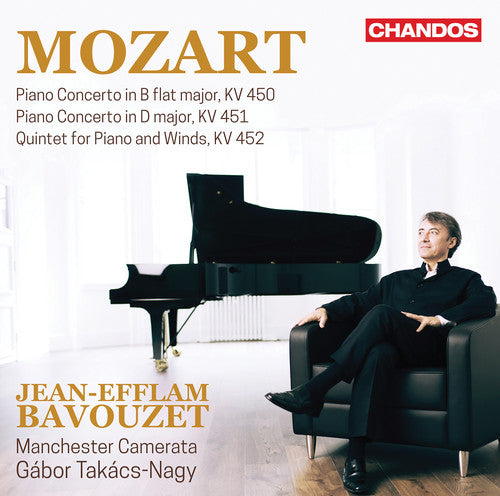 the album cover for Mozart / Bavouzet / Manchester Camerata - Piano Concertos 3
