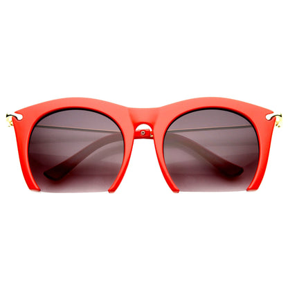Trendy Women's Fashion Half Frame Cat Eye Sunglasses 9651