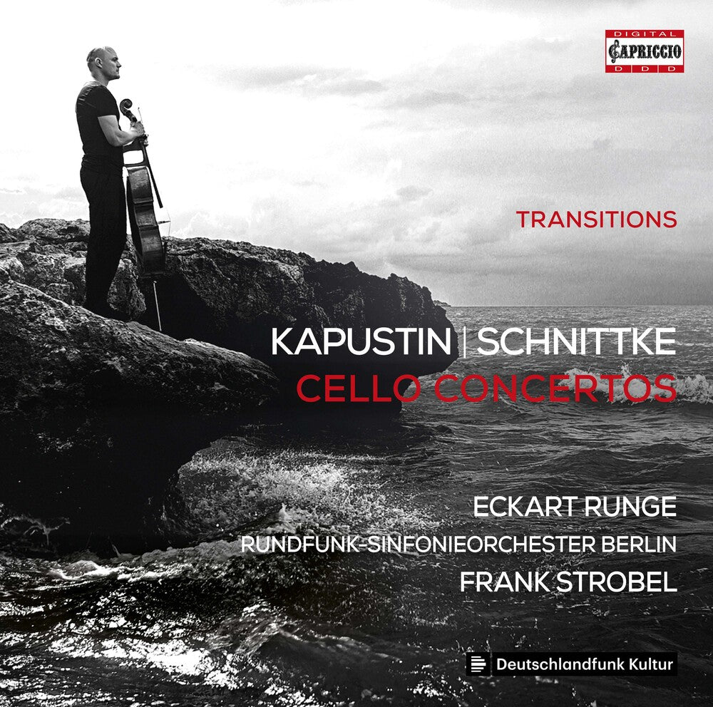 the album cover for Kapustin / Runge / Strobel - Cello Concertos
