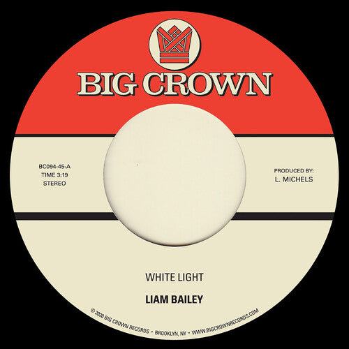 Liam Bailey - White Light B/w Cold & Clear Vinyl Record
