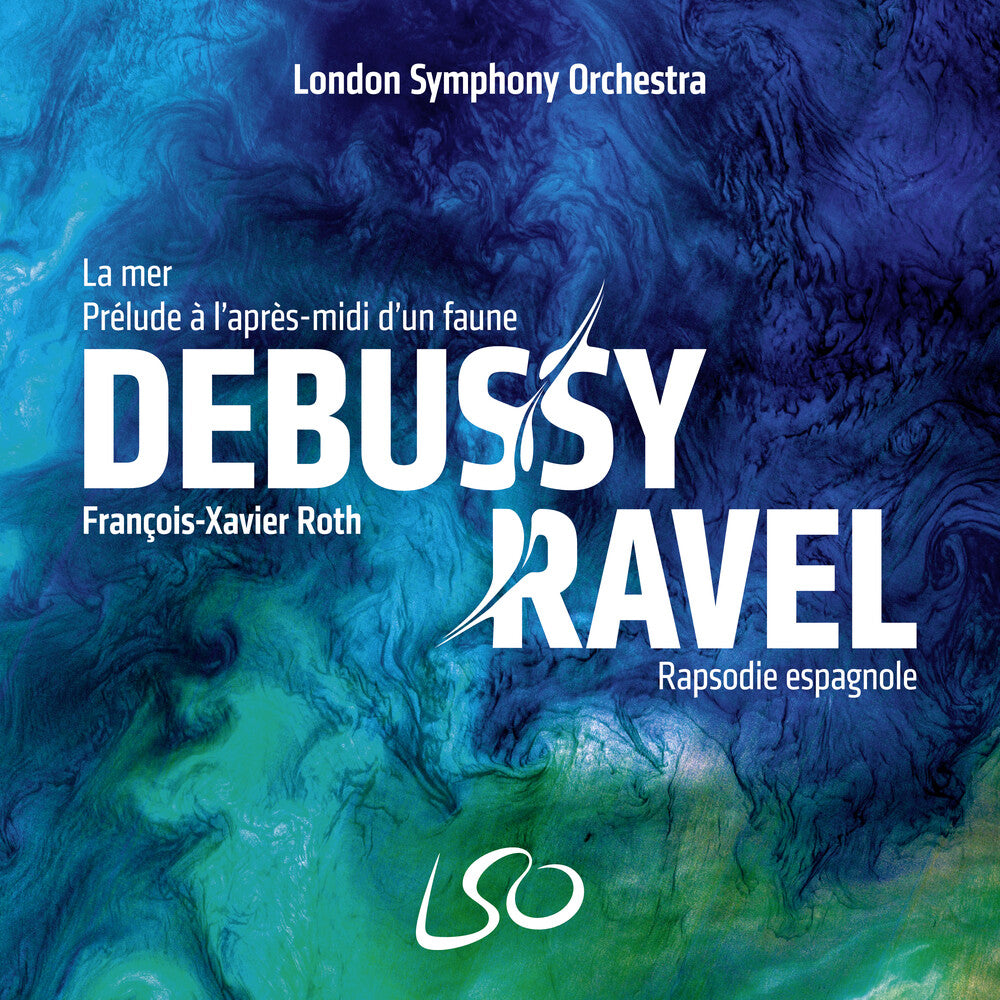 the album cover for London Symphony Orchestra / Francois Roth -Xavier - Debussy: La mer, Prelude a l'apres-midi d'un faune; Ravel: Rapsodie