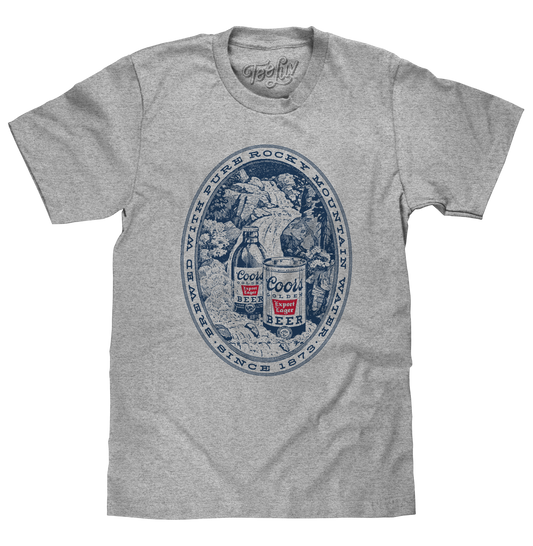 Coors Banquet Rocky Mountain Water T-Shirt- Gray
