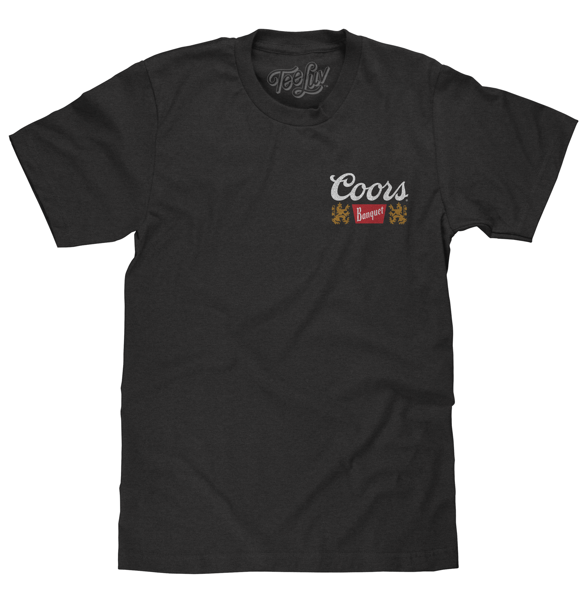 Made in the USA Coors Banquet Golden Colorado Front and Back Beer Mens T Shirt Officially Licensed Asphalt Gray