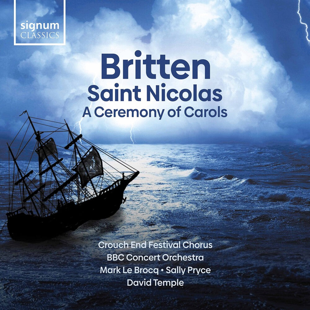 the album cover for Britten - Saint Nicolas