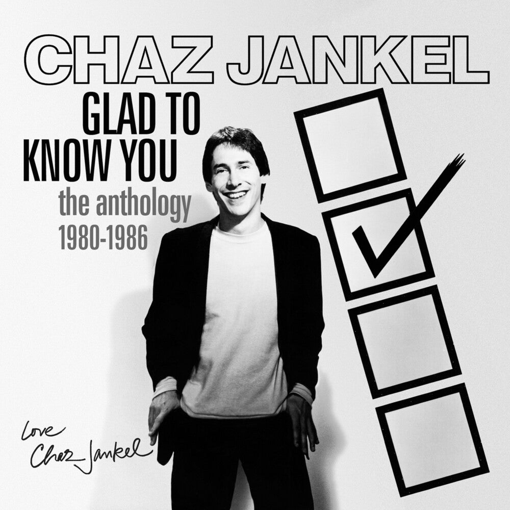 the album cover for Chaz Jankel - Glad To Know You: Anthology 1980-1986